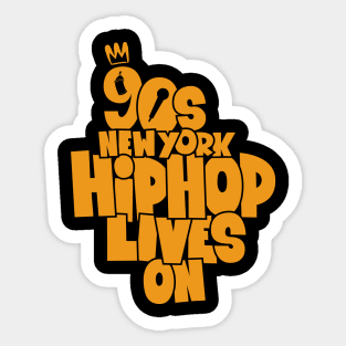 Throwback to the Golden Age of Hip Hop's Iconic '90s Era in New York Sticker